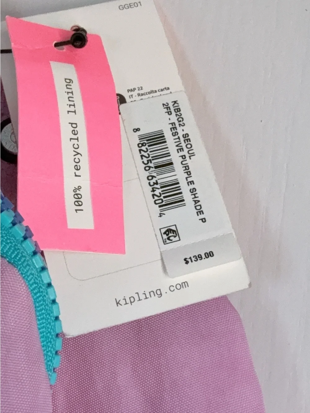 Kipling new backpack